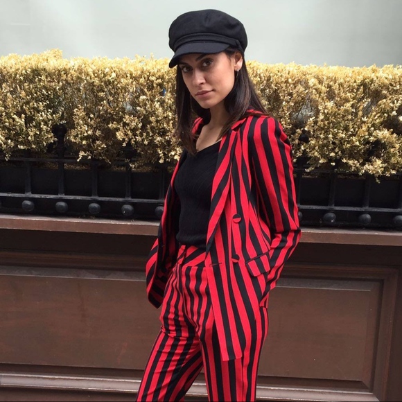 Topshop Humbug Red Stripe Double Breasted Blazer - Picture 1 of 8